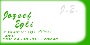 jozsef egli business card